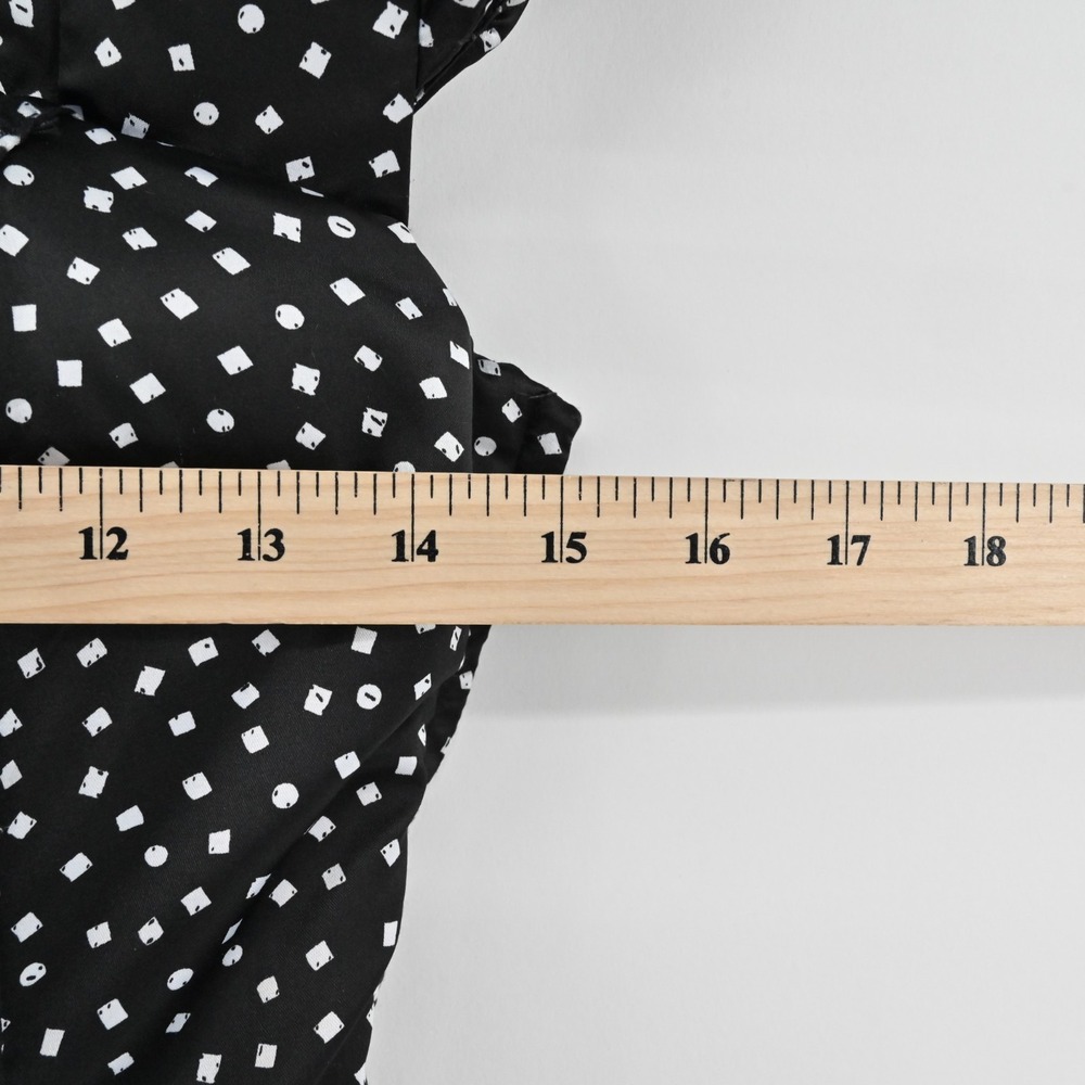 Vtg Y2k Guess Pin Up‎ Dress Size 0 Rockabilly Polka Dot Retro Black White Ruched - Picture 4 of 16